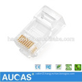 Customized 8P8C cat7 rj45 plug with cable protection cover